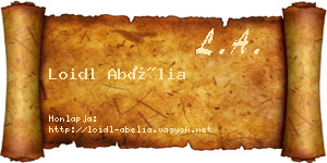 Loidl Abélia névjegykártya